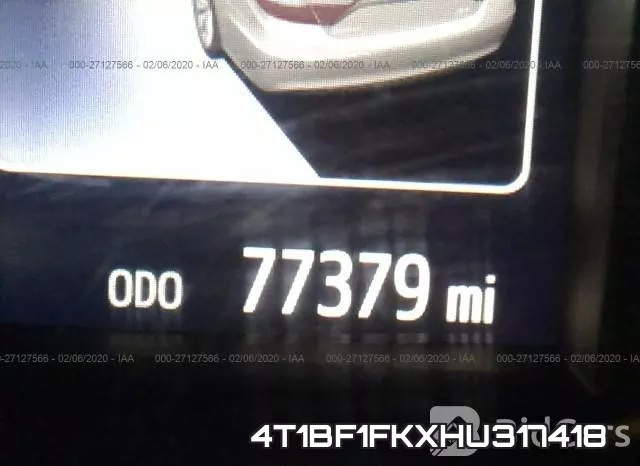 4T1BF1FKXHU317418 фото 8