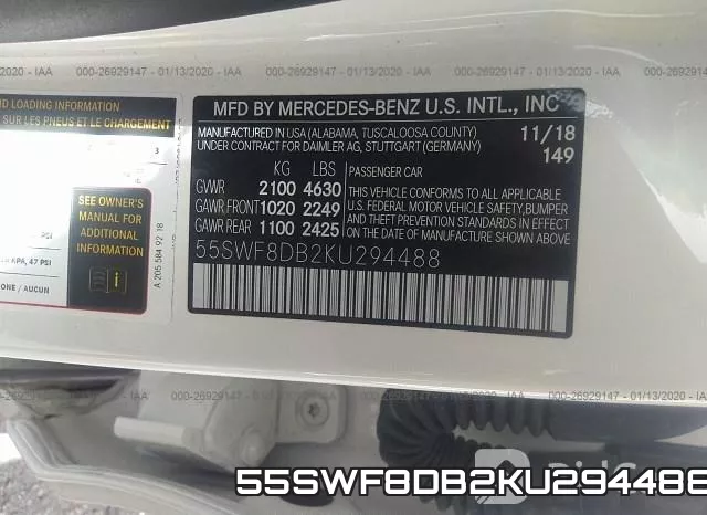 55SWF8DB2KU294488 фото 10