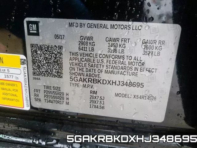 5GAKRBKDXHJ348695 фото 2