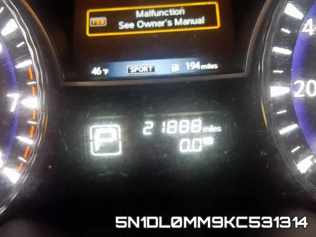 5N1DL0MM9KC531314 фото 9