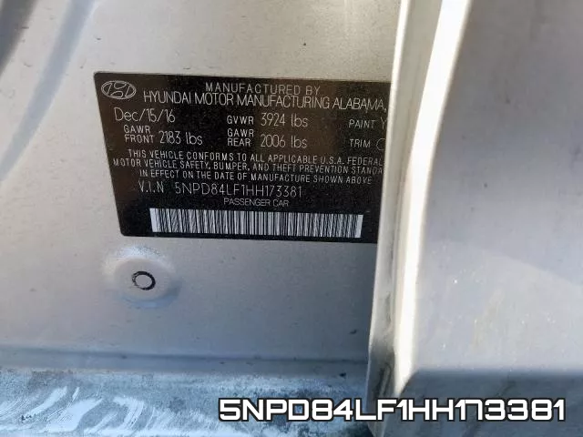 5NPD84LF1HH173381 фото 2