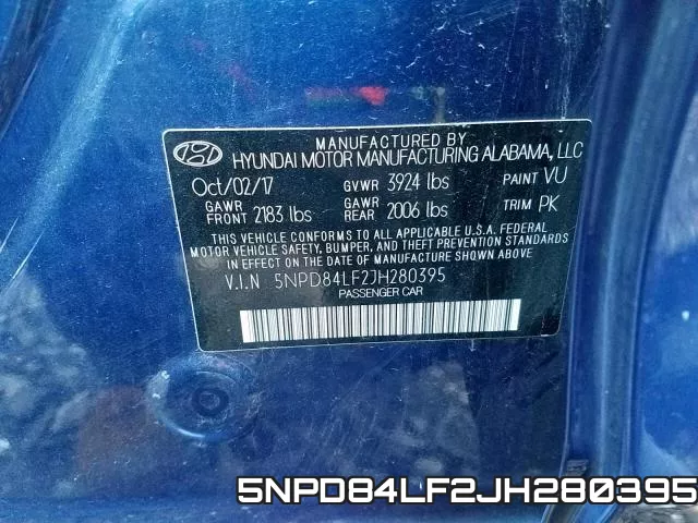 5NPD84LF2JH280395 фото 2