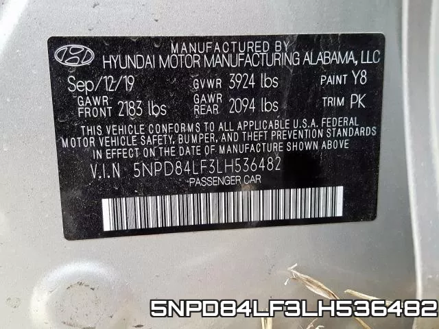 5NPD84LF3LH536482 фото 2