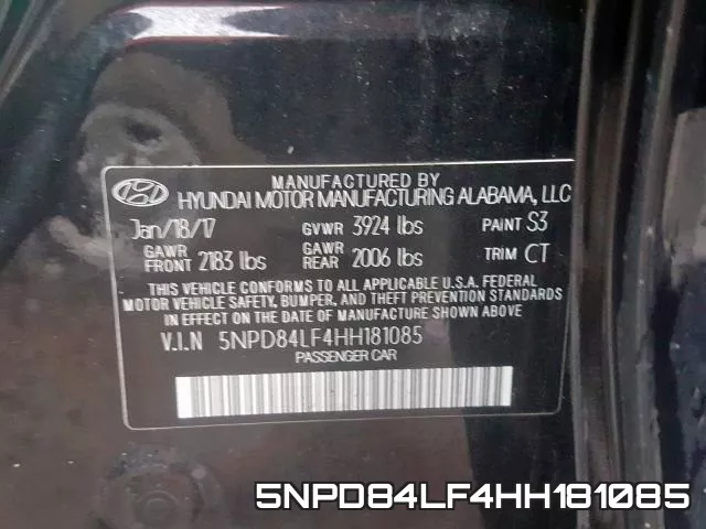 5NPD84LF4HH181085 фото 2