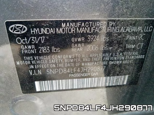 5NPD84LF4JH290877 фото 2