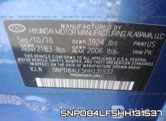 5NPD84LF5HH131537 фото 10