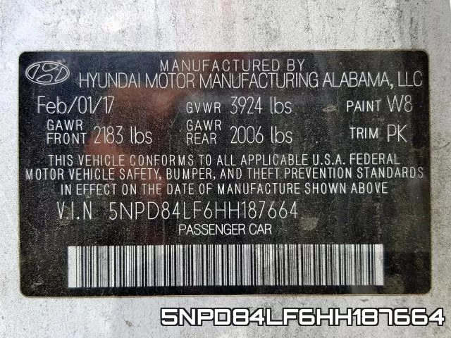 5NPD84LF6HH187664 фото 2
