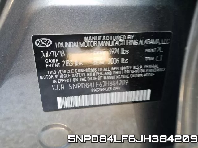 5NPD84LF6JH384209 фото 2