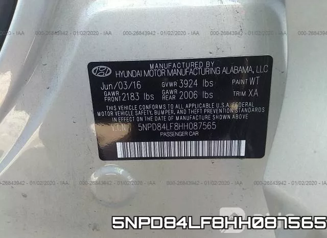 5NPD84LF8HH087565 фото 10
