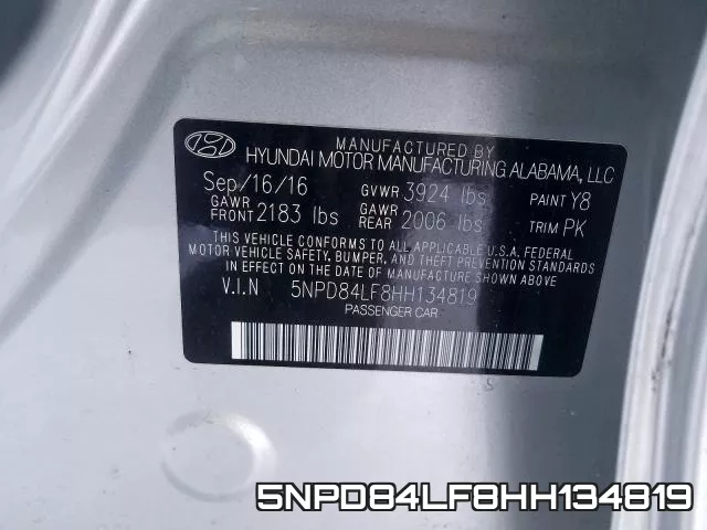 5NPD84LF8HH134819 фото 2