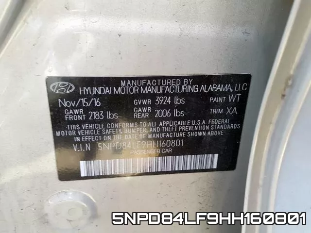 5NPD84LF9HH160801 фото 2