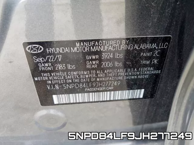 5NPD84LF9JH277249 фото 2