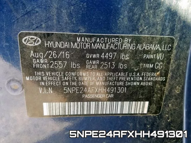 5NPE24AFXHH491301 фото 2