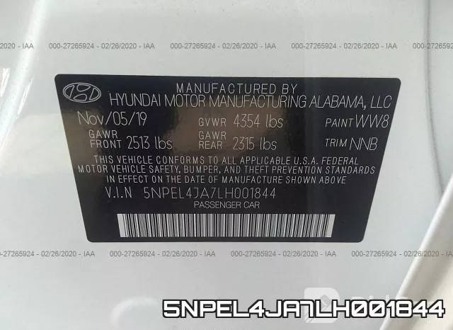 5NPEL4JA7LH001844 фото 10