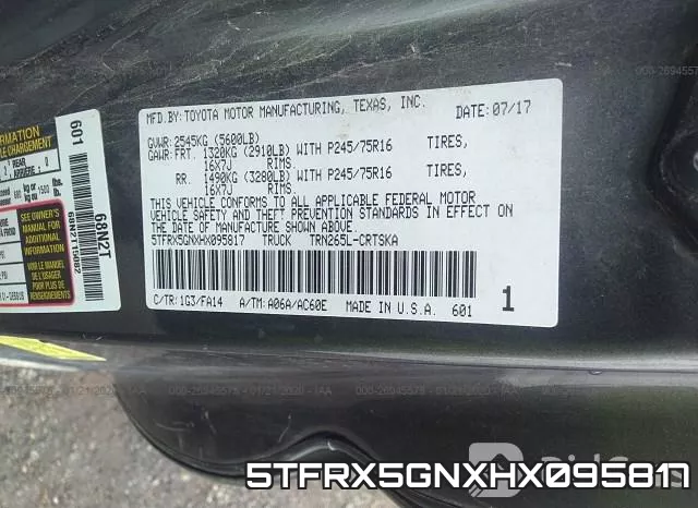 5TFRX5GNXHX095817 фото 10