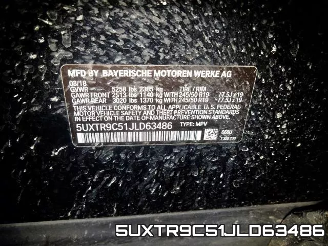 5UXTR9C51JLD63486 фото 2