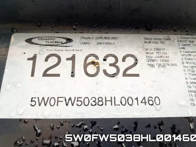 5W0FW5038HL001460 фото 2