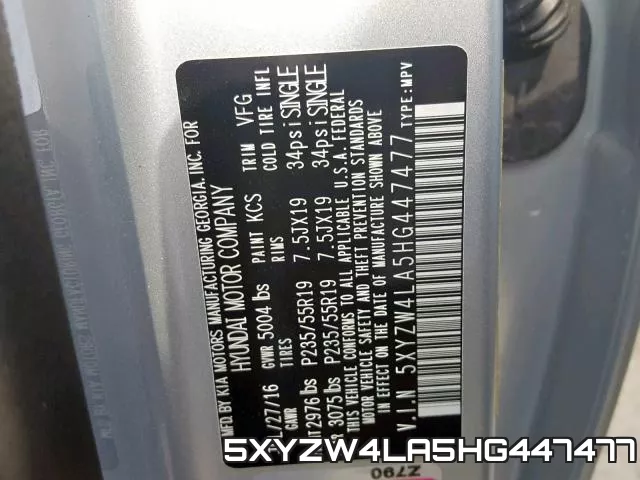 5XYZW4LA5HG447477 фото 2