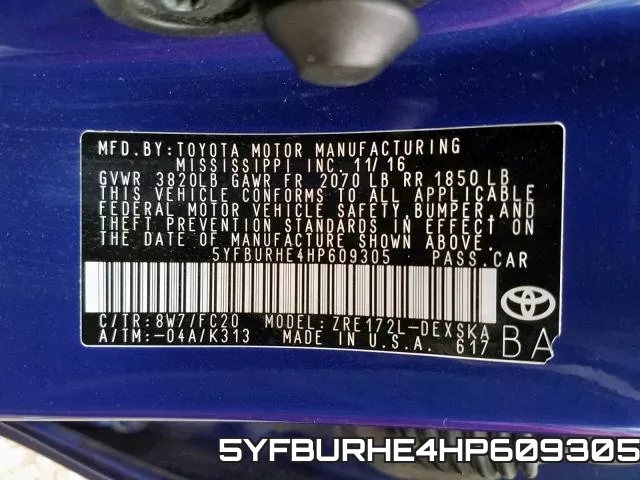 5YFBURHE4HP609305 фото 2