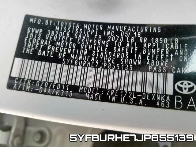 5YFBURHE7JP855139 фото 2