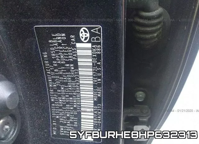 5YFBURHE8HP632313 фото 10