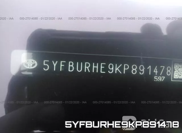 5YFBURHE9KP891478 фото 10