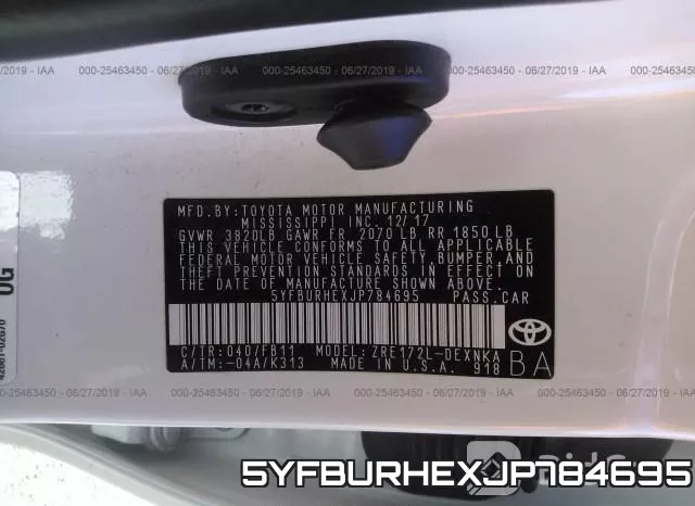 5YFBURHEXJP784695 фото 10