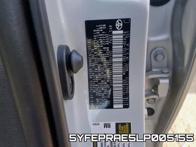 5YFEPRAE5LP005155 фото 2