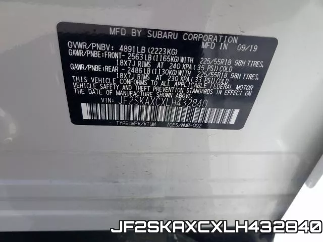 JF2SKAXCXLH432840 фото 2