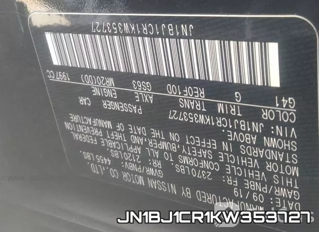 JN1BJ1CR1KW353727 фото 10