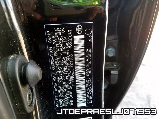 JTDEPRAE5LJ071953 фото 2