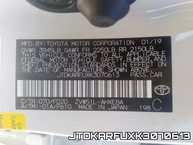 JTDKARFUXK3070613 фото 2