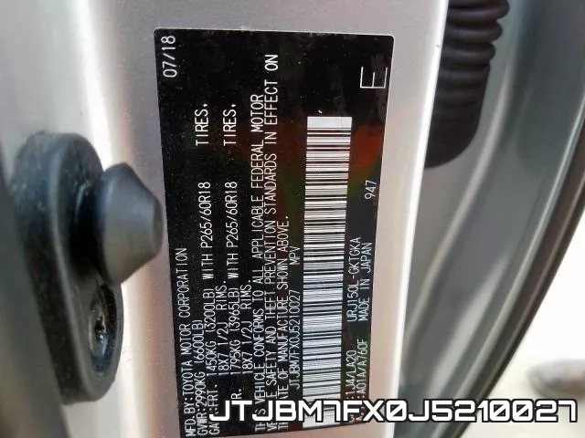 JTJBM7FX0J5210027 фото 2