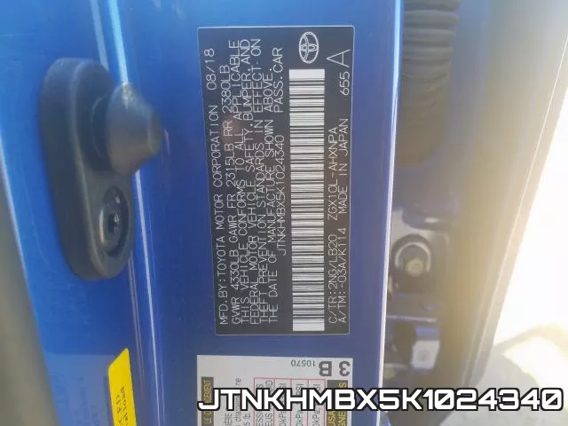 JTNKHMBX5K1024340 фото 2