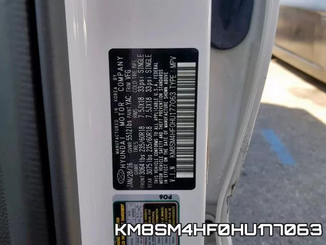 KM8SM4HF0HU177063 фото 2