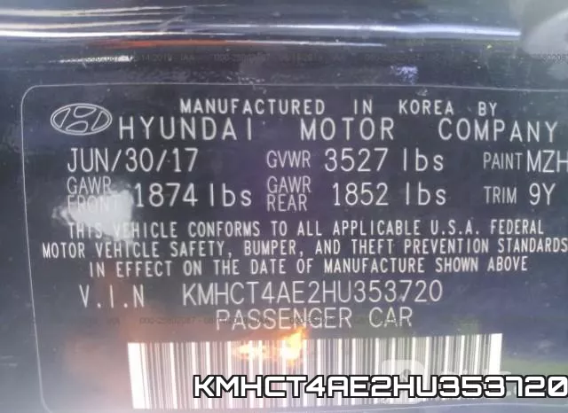KMHCT4AE2HU353720 фото 10