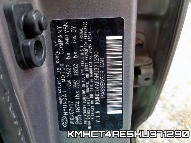 KMHCT4AE5HU371290 фото 2