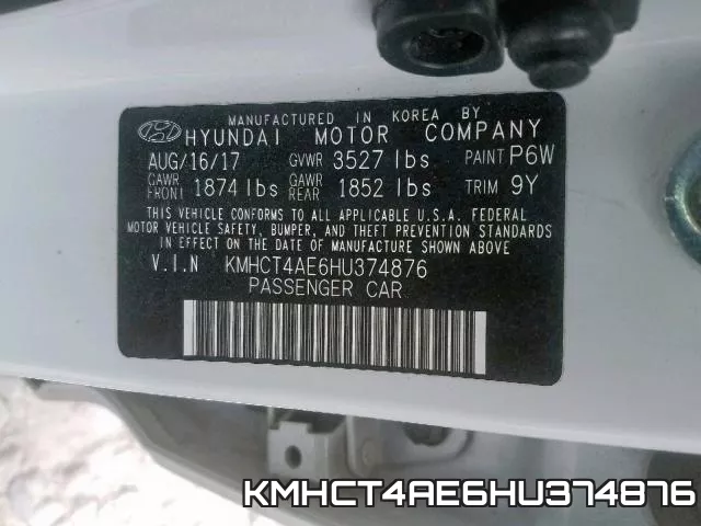KMHCT4AE6HU374876 фото 2