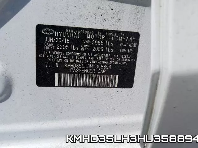 KMHD35LH3HU358894 фото 2