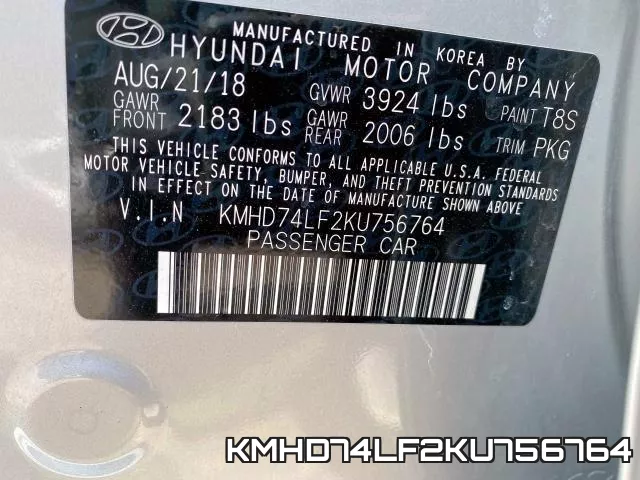 KMHD74LF2KU756764 фото 2