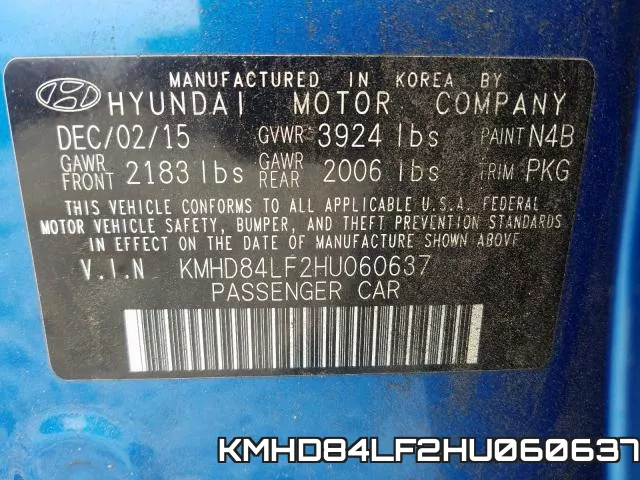 KMHD84LF2HU060637 фото 2