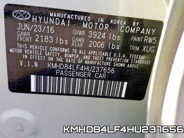 KMHD84LF4HU237656 фото 2