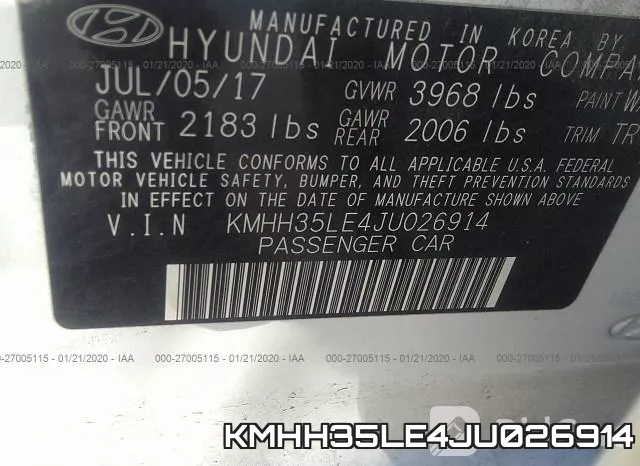 KMHH35LE4JU026914 фото 10
