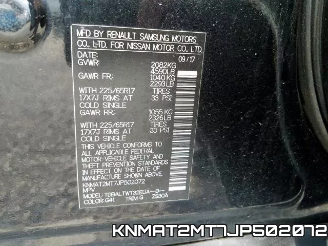 KNMAT2MT7JP502072 фото 2
