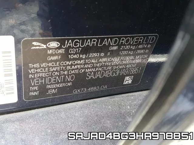 SAJAD4BG3HA978851 фото 2