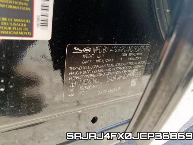 SAJAJ4FX0JCP36869 фото 2