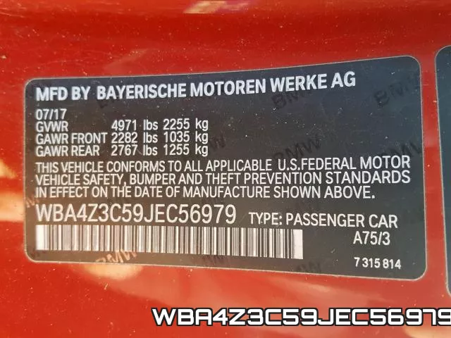 WBA4Z3C59JEC56979 фото 2