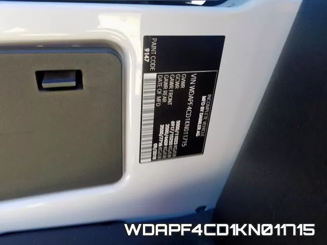 WDAPF4CD1KN011715 фото 2