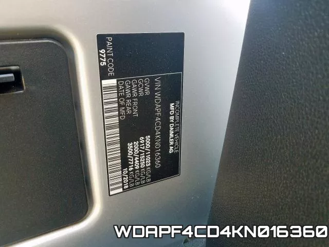 WDAPF4CD4KN016360 фото 2