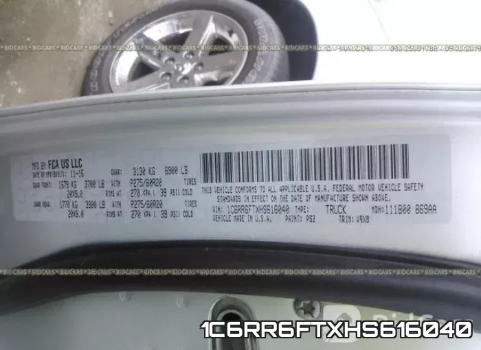 1C6RR6FTXHS616040 фото 10